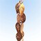 Pure Copper Leaf Rain Chain 8.5 Ft Gutter Downspout Nature-Inspired Cascading Water Decor